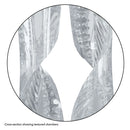 Cross-section of Cyclone Dual Ribbed Stroker XL with textured chambers for enhanced stimulation and pleasure.