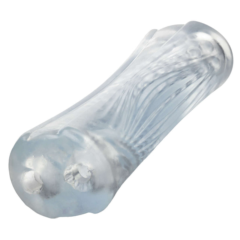 Cyclone Dual Ribbed Stroker XL with multi-chambered design for enhanced solo play pleasure.