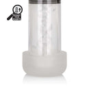 Optimum Series Auto Smart Penis Pump with clear cylinder and durable base, designed for optimal performance and comfort.