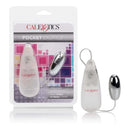 Pocket Exotic Silver Bullet Vibrator packaging and product image, showcasing a sleek, multi-speed design for targeted stimulation.