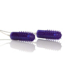 Pocket Exotic Turbo 8 Single Speed Bullet Vibrator in purple with textured surface for enhanced stimulation.