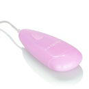 Pocket Exotics Silver Bullet Waterproof Vibrator in pink, showcasing its compact design and simple control features.