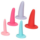 She-ology Silicone Wearable Vaginal Dilator 5 Per Set in various colors and sizes for comfort and flexibility.