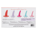 She-ology Silicone Wearable Vaginal Dilator 5 Per Set packaging showing dilator sizes and features.
