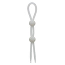 Alpha Liquid Silicone Dual Lasso White, adjustable dual cinch enhancer for customized pleasure and support.
