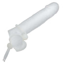 Alpha Liquid Silicone Dual Lasso White enhancer showing adjustable dual cinch design for customized pleasure.