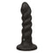 Onyxxx Rippled Probe Rechargeable Black, a silicone stimulator with a curved, rippled design for deep stimulation.