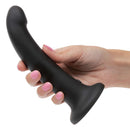 Onyxxx Rider Probe Rechargeable held in hand, showcasing its sleek design and curved shaft for pleasure.