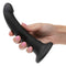Onyxxx Rider Probe Rechargeable held in hand, showcasing its sleek design and curved shaft for pleasure.