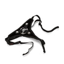 Her Royal Harness The Princess Adjustable Harness Black displayed on a white background, showcasing its durable and comfortable design.