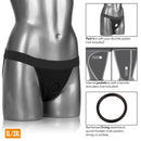 Packer Gear XL/2XL Black Jock Strap Harness with reinforced O-ring and internal pockets for enhanced comfort and support.