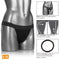 Packer Gear XL/2XL Black Jock Strap Harness with reinforced O-ring and internal pockets for enhanced comfort and support.
