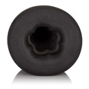 Close-up view of the Packer Gear FTM Stroker Black showcasing its ribbed interior and suction design.