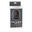 Packer Gear FTM Stroker Black packaging showcasing a compact pleasure sleeve with ribbed interior for intense sensation.