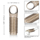 Smoke Sleeve stimulation enhancer with textured chamber and support strap by California Exotic Novelties, enhances pleasure and girth.