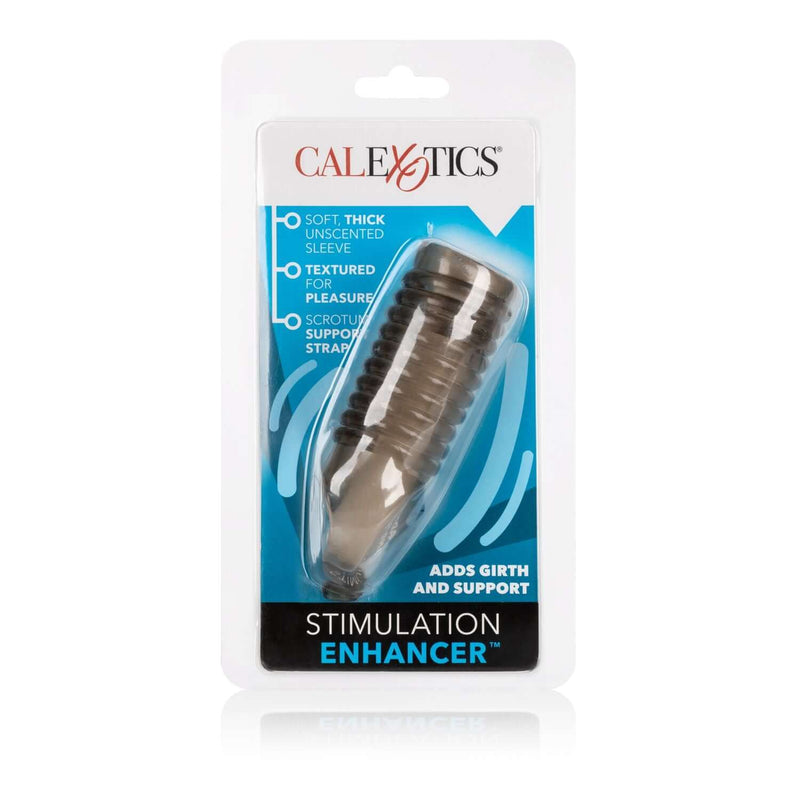 "Stimulation Enhancer Smoke Sleeve in packaging by California Exotic Novelties, designed to enhance pleasure and support"