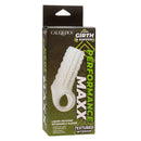 "Performance Maxx Liquid Silicone Reversible Sleeve Packaging with Textured Enhancer and Scrotum Support"