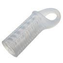 Performance Maxx liquid silicone reversible sleeve with textured design and scrotum support for enhanced pleasure and stamina.