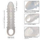 "Performance Maxx Liquid Silicone Adonis enhancer with ultra-soft head and intricate texture for added length and girth."