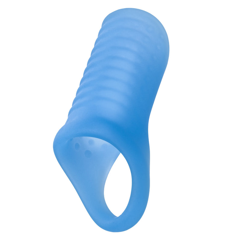 Basic Essentials Liquid Silicone Pleasure Enhancer Blue for enhanced intimacy and performance