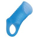 Basic Essentials Liquid Silicone Pleasure Enhancer Blue designed for enhanced pleasure and performance.