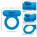 Silicone rechargeable vibrating enhancer with dual flickering teasers and 12 functions, designed for couples’ thrill and comfort.