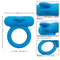 Silicone rechargeable vibrating enhancer with dual flickering teasers and 12 functions, designed for couples’ thrill and comfort.