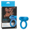 "Silicone Rechargeable Double Trouble Couples Vibrating Enhancer with packaging showcasing 12 intense vibration functions"