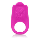 Silicone Rechargeable Teasing Enhancer Cock Ring Pink, a dual-stimulation vibrating ring for enhanced pleasure.