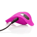 Silicone Rechargeable Teasing Enhancer Cock Ring Pink with charging cable attached, designed for enhanced pleasure.