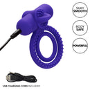 Silicone Rechargeable Dual Climaxer Couples Vibrating Enhancer with USB cord, featuring silky smooth, body-safe material.