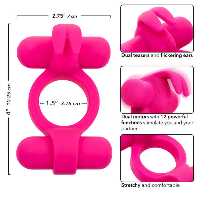 SILICONE RECHARGEABLE ROCKIN' RABBIT-2