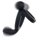 Closer Intimate Vibrating Dual Cock Ring Caress Black showcasing its innovative dual-ring design for enhanced performance.