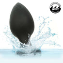 Pleasure Kits Anal Explorer Collection Black submerged in water, showcasing its waterproof feature.