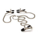 Nipple Play Triple Intimate Clamps on a chain, designed for sensation play and teasing arousal.