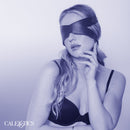 Nocturnal Collection X-Mask worn by a model, enhancing sensory play with its stylish blackout design.