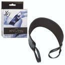 Nocturnal Collection Doggy Style Strap with packaging, featuring durable design and double-stitched handles for enhanced intimacy.