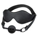 Nocturnal Collection Eye Mask and Breathable Ball Gag for sensory play and bondage restraint.