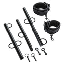Nocturnal Collection Spreader Bar with Cuffs featuring cuffs and metal rods for restraint play.