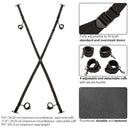"Nocturnal Collection Over The Door Cross with adjustable cuffs and secure buckles for intimate play"
