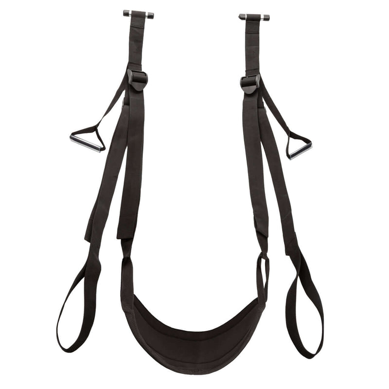 Nocturnal Collection over-the-door sex swing with padded seat for comfort and adjustable straps for stability and safety.