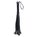 Nocturnal Collection Heart Throb Flogger features a sleek design for BDSM play with soft leather strands.