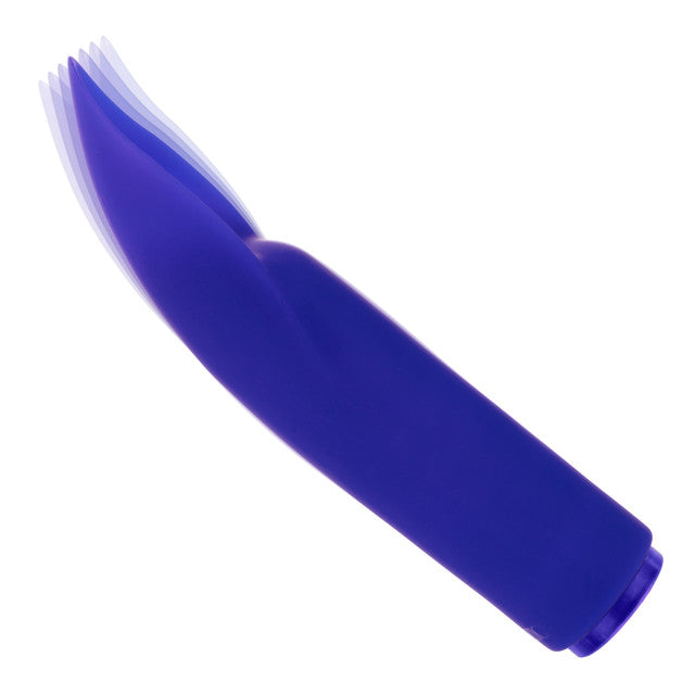 Raven Flutter Vibrator in sleek purple design, featuring a contoured scoop for targeted pleasure and precise stimulation.