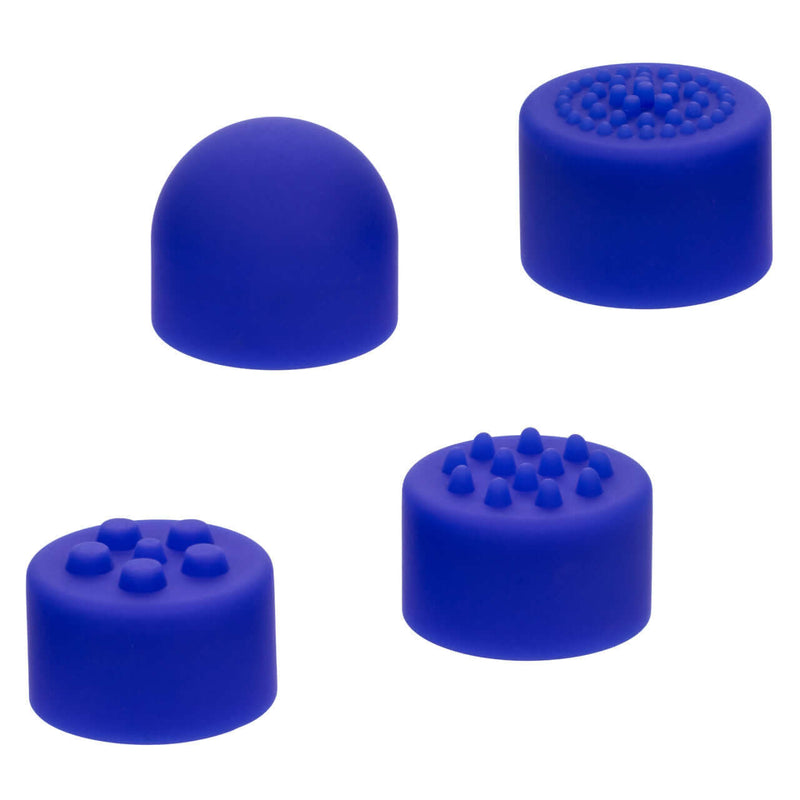 Kyst Mega-Mite purple bullet vibrator with 4 interchangeable silicone pleasure tips.