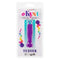 Kyst Teaser Flickering Bullet Vibrator in packaging with purple ticklers and 10 dynamic vibration functions for intense pleasure.