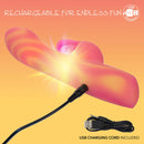 Rechargeable Endless Summer Moonlight Magic Dual Vibe Light-up Massager with USB charging cord included.
