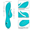 California Dreaming Santa Monica Starlet Blue Rabbit Vibrator showcasing sleek design and dual-stimulation features.