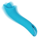 Kroma Turbo Exciter Rechargeable Mini Massager Blue with ergonomic design and flexible tip for targeted stimulation.