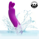Kroma Turbo Bunny Vibrator Purple splashing in water, showcasing its waterproof IPX7 design.