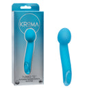 Kroma Turbo G Vibrator Blue packaging and product, designed for precision stimulation with a smooth silicone finish.
